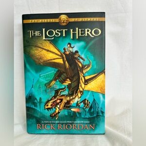 The Lost Hero by Rick Riordan, the first book in the Heroes of Olympus series.